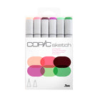 Copic Sketch Dual Tipped Ink Markers - Floral Favorites 1 - Set of 6-Color Consistency and Quality