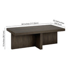 Hudson&Canal Elna 44"W Rectangular Coffee Table - Alder Brown-9