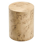 Modway Cosmos 16" Round Burl Wood Side Table - Natural Burl-	Easy Upkeep
