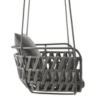 Modway Kaliah Outdoor Patio Aluminum Swing Chair - Charcoal Charcoal-Stainless Steel Hanging Buckle