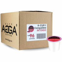 Agga Intenso K-Cup Pods - Dark - 96 Pack-Compatible with Keurig 2 Brewer, Keurig Brewer - Dark - 96 K-Cup - K-Cup, Pod - Intenso - Kosher - 96 / Box