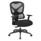 Pro-line II High Mesh Back And Fabric Seat Ergonomic Chair - Black-Thick padded fabric seat