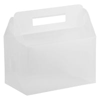 JAM Paper Plastic Lunchbox - 4 3/4" x 7 3/4" x 4 3/4" - Clear Grid -Clear grid lunchbox