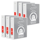 BAZIC Products 1.5" 3-Ring View Binder with 2 Pockets - White - 6 Pack-Hard Vinyl Cover