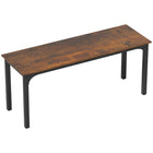 HOMCOM 70.9" Large Computer Desk - Rustic Brown-Industrial style and rustic brown surface enhance room aesthetics