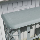 PawHut 71" H Outdoor Wooden Catio Cat House Enclosure with 2 Condos - Grey-The dense wire mesh prevents pets from escaping the catio 
