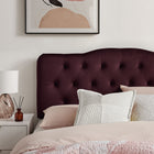 Modway Annabel Stain-Resistant Performance Velvet King Headboard - Mulberry-7 Adjustable Mount Positions