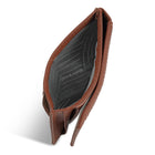 Champs Onyx Leather Mag Hybrid Card Holder - Brown-4 credit card slots