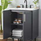 Modway Augusta 24" Bathroom Vanity - Grey/White-8-Inch Centerset Holes