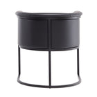 Manhattan Comfort Cosmopolitan 24" Mid-Century Modern Faux Leather Upholstered Dining Chair - Black-Delivered to you Fully Assembled! No Assembly Required