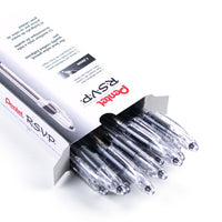 Pentel R.S.V.P. Ballpoint Pens - 1.0mm - Black - 12 Pack-Ergonomically designed Rubber Comfort Zone grip