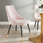 Modway Adorn Tufted Performance Velvet Dining Side Chair - Pink-Performance Velvet Polyester Upholstery