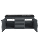 Modway Render 48" Wall-Mount Bathroom Vanity - Grey/Black-7