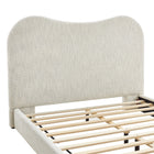 Modway Seluna Boucle Queen Platform Bed - Pearl-9