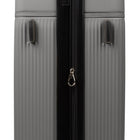 Bugatti Monaco 30.5" Hardside Check-in Luggage - Vegan Leather Trim -  Grey-Double 360-degree spinner wheels for smooth
and quiet rolling (8 wheels)