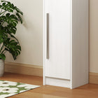 HOMCOM Tall Bathroom Storage Cabinet with Three Adjustable Shelves - White-Constructed from solid, melamine faced particle board