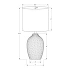 Monarch Specialties 18" H Contemporary Table Lamp - Grey Ceramic / Ivory / Cream Shade-Enjoy a 2 year limited warranty that guarantees quality and durability for this fashionable and trendy lighting solution, enhancing your home while providing long-lasting use