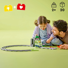 LEGO DUPLO Town Train Tunnel & Tracks Expansion Building Block Set-Includes 10 track pieces, 1 action light brick and a tunnel element