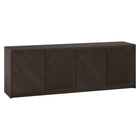 Hudson&Canal Renad TV Stand for TV's up to 78" - Alder Brown-Features four doors with enclosed cabinets and 4 shelves for ample storage