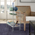 Hudson&Canal Sivil 24"W Rectangular Side Table - Satin Nickel-Features easy assembly
