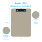Davis Group Plastic Clipboards - Letter Size - 9" W x 12" H - Smoke - 6 Pack-Lever Clip