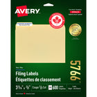Avery TrueBlock Laser/Inkjet File Folder Labels, 3-7/16" x 2/3", Blue Bar, 600 Pack (5766)-File Folder Label