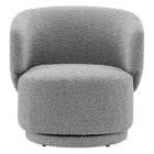Modway Celestia Boucle Fabric Swivel Chair - Light Grey-7