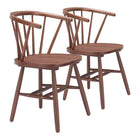 Zuo Stenger Dining Chair - Walnut - Set of 2-Assembly required