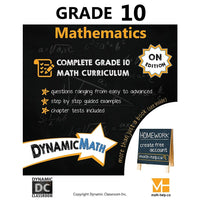 Dynamic Math Workbook Ontario - Grade 10-Covers Ontario Grade 10 Principles of Mathematics curriculum