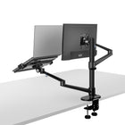 ShoppingAll 2-in-1 Monitor & Laptop or Dual Monitor Arm for 15-32" Monitors & 12-17" Laptop - Black-This mount can be used to hold 1 laptop and 1 monitor or a dual monitor configuration by installing the extra VESA plate included in the package.