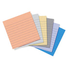 Staples Lined Ultra Sticky Notes - 4" x 4" - Stardust Collection - 6 Pack-4" x 4" size offers ample writing space
