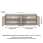 Hudson&Canal Hanson TV Stand for TV's up to 75" - Alder White-8