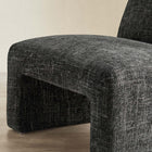 Modway Amita Chenille Upholstered Accent Chair - Carbon Black-Solid Wood Frame