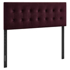 Modway Emily Stain-Resistant Performance Velvet Queen Size Headboard - Mulberry-Stain-Resistant Performance Velvet