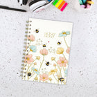 Mead 2026-27 Honey Bee Weekly/Monthly Hard Cover Planner - 8½" x 6" - Multicolour  - Bilingual-One month per 2 page spread has open daily blocks, a notes section and past/future month reference calendars