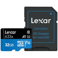 Lexar 32GB 633X CL10 Micro SDXC-Micro SDXC