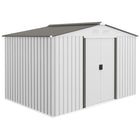 Outsunny Garden Storage Shed with Foundation Kit - 9' x 6' -Large inner space for storing tools bicycle, garden tools, lawn care equipment and more

