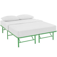Modway Horizon Stainless Steel Queen Bed Frame - Green-Modern Platform Bed Frame 
