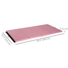 Soozier Folding Gymnastics Tumbling Mat - Exercise Mat with Carrying Handles for Yoga - MMA - Martial Arts - Pink - 4' W x 8' L x 2" D-Non-absorbent PU leather surface, fire-retardant, puncture, and mildew resistant 