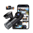 Vantrue N5S 4-Channel Dash Cam with 64 GB SD Card-Four channel coverage helps record collisions hit and run incidents and break in attempts