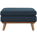 Modway Engage Upholstered Fabric Ottoman - Azure-Splayed Wood Legs