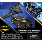 Masterpieces Puzzle Company Batman - Batmobile & Batwing Wood Craft Kit-Age: 4+