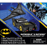 Masterpieces Puzzle Company Batman - Batmobile & Batwing Wood Craft Kit-Age: 4+