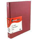 JAM Paper Premium Linen Textured 3 Ring Binders, 1 Inch, Red, 2 Pack (751Lreg)-11.6" x 10.4"
