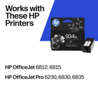 HP 934XL Black High Yield Original Ink Cartridge (C2P23AN)-Get over 2X the pages with Original HP XL ink cartridges compared to standard cartridges
