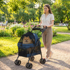 PawHut Foldable Pet Stroller for Small Dogs & Cats with Mesh Windows-Lightweight frame makes carrying and travel easier every day

