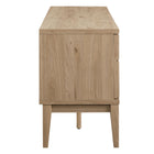 Modway Samos 59" TV Stand - Light Oak-Central Leveling Legs