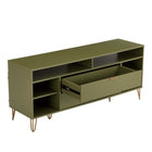 Manhattan Comfort DUMBO 62.99" Modern TV Stand - Olive Green-Snap It Assembly! Includes High Quality Internal Click Grooves for a Simple Assembly, No Tools Required