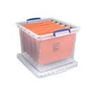 Really Useful Box Storage Box - 31L - Clear-Accommodates letter or legal files