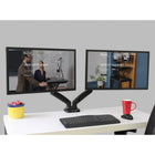 Rocelco MA2 Dual Monitor Arm with Motion Assist & USB/Multimedia Ports - Black-Keyhole Pattern: allows for easy installation.